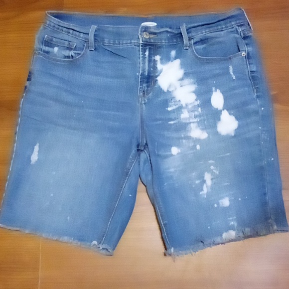 Old Navy Shorts Old Navy Distressed Bermuda Denim Shorts Poshmark